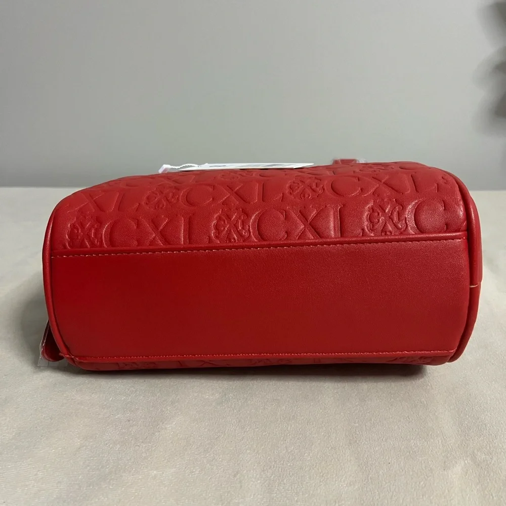 CXL by Christian Lacroix Red Eiden Embossed Logo Satchel NWT